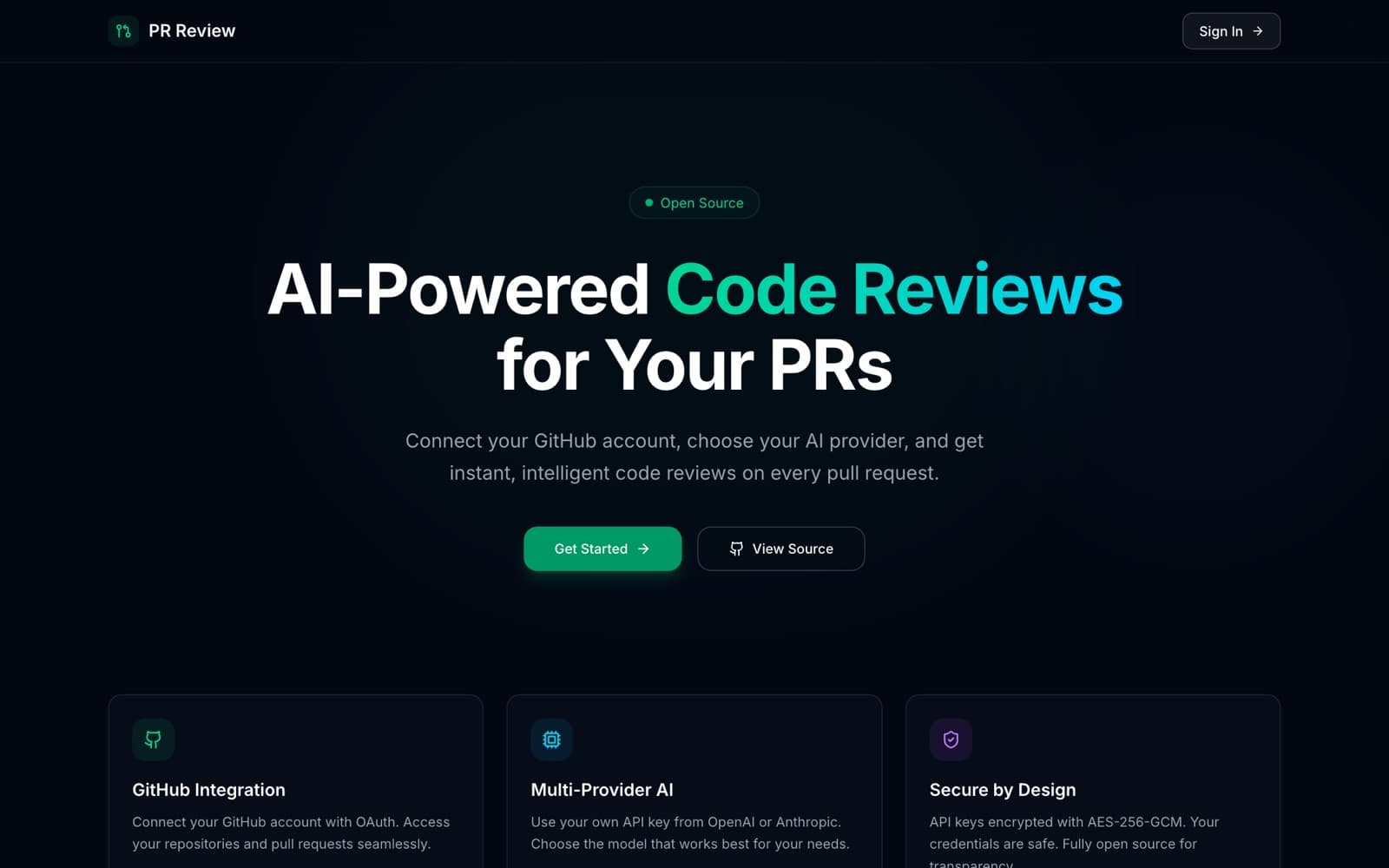 AI PR Review screenshot