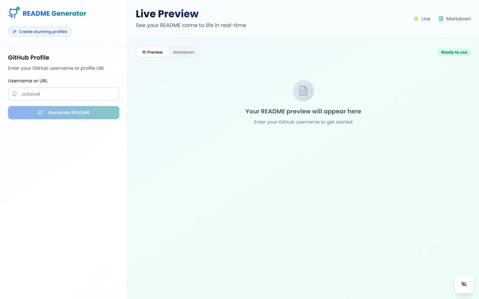 README Generator screenshot